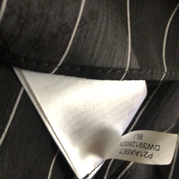 DKNY (M) Bli blk / ivory dressy 2 pieces 3/4 sleeves blouse / tunic - Picture 12 of 16